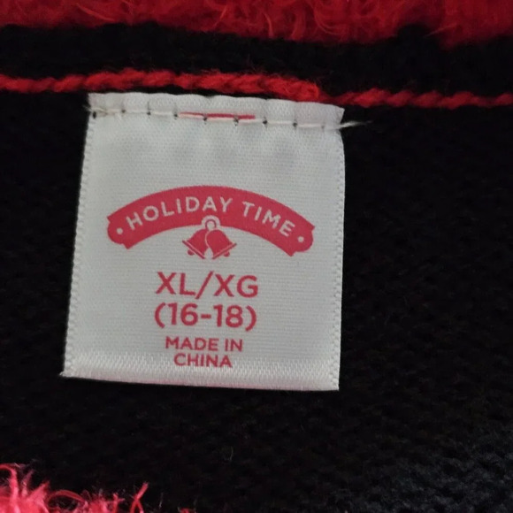 Women's North Pole,Santa's Pub, Club Elf Ugly Christmas Sweater Size XL (16_18) - Picture 4 of 11